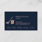 Carte De Visite Rose professionnel de la marine Gold House Nettoya (Dos)