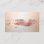 Carte De Visite Rose professionnel Gold Brush Stroke Cupcake (Dos)