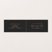 Carte De Visite Rose professionnel Gold Frame sur gris foncé (Extérieur déplié)