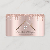 Carte De Visite Rose professionnel Gold Parties scintillant Drives (Devant)