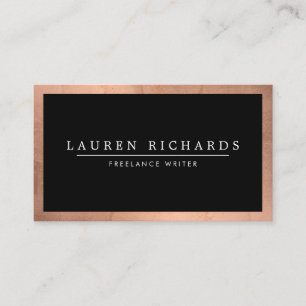 Carte De Visite Rose professionnel Luxe Gold et Noir