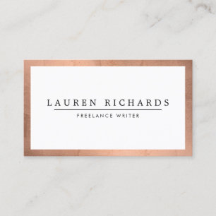 Carte De Visite Rose professionnel Luxe Gold et White