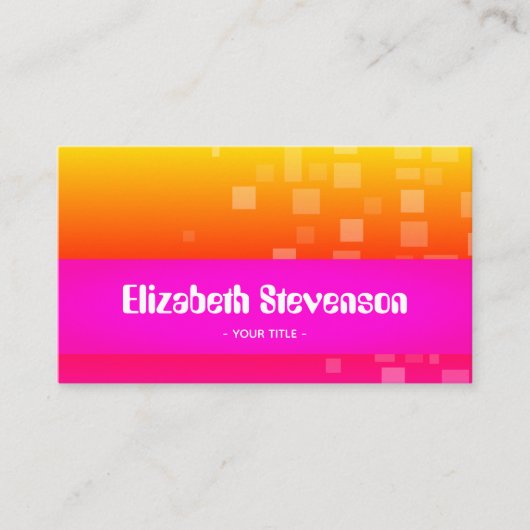 Carte De Visite Rose Professionnel Moderne Tendance (Devant)