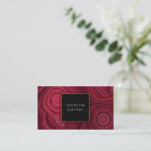 Carte De Visite Rose profond Abstrait Agate marbré Motif (Debout devant)