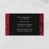 Carte De Visite Rose profond Abstrait Agate marbré Motif (Dos)