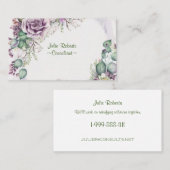 Carte de visite ROSE PURPLE (Devant / Derrière)
