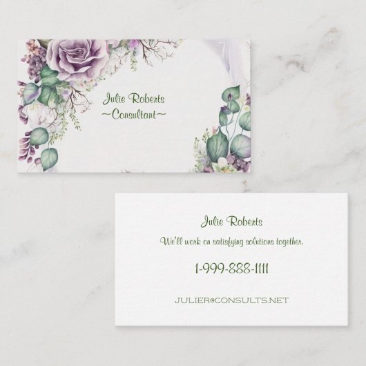 Carte de visite ROSE PURPLE (Devant / Derrière)