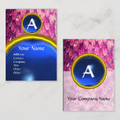 Carte De Visite ROSE PURPLE CROTALUS BLEU SAPPHIRE MONOGRAS Bold (Devant / Derrière)