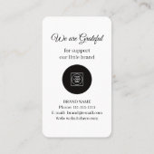 Carte de visite rose QR avec 5 étoiles (Dos)