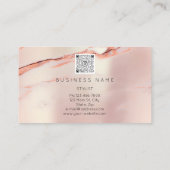 Carte De Visite Rose QRCode de maquillage professionnel (Dos)
