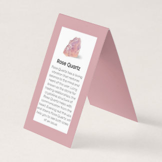 Carte De Visite Rose Quartz Crystal Signification Bijoux Display C