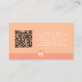 Carte De Visite Rose Rétro Géométrique Moderne Monogramme Code QR (Dos)