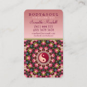 Carte De Visite Rose Rosa Feminine Beauté YinYang Holistic (Dos)