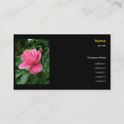 Carte De Visite rose rose (Devant)