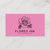 Carte De Visite rose rose (Devant)