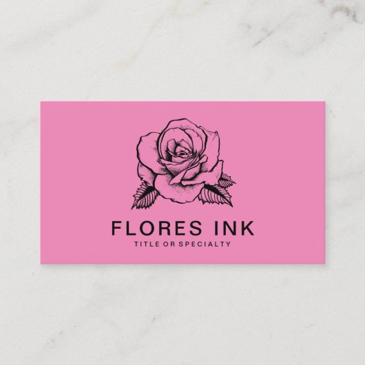 Carte De Visite rose rose (Devant)