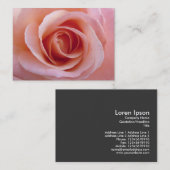 Carte De Visite Rose rose (Devant / Derrière)