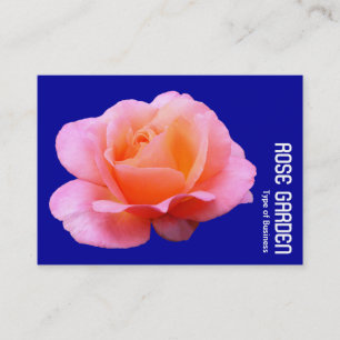 Carte De Visite Rose rose (bleu profond)