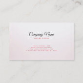 Carte De Visite Rose rose brillante (Dos)