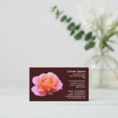 Carte De Visite Rose rose - Chocolat foncé (Debout devant)