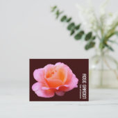 Carte De Visite Rose rose (chocolat noir) (Debout devant)