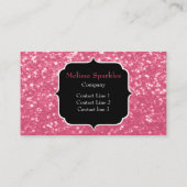 Carte De Visite Rose rose clair faux pétille parties scintillant M (Dos)
