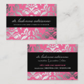 Carte De Visite Rose rose de damassé de 311 Ladonna (Devant / Derrière)