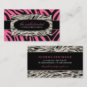 Carte De Visite Rose rose de la jungle 311 sophistiquée (Devant / Derrière)