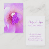 Carte De Visite Rose rose de violette de lavande de Fuchia de *~* (Devant / Derrière)