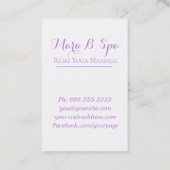 Carte De Visite Rose rose de violette de lavande de Fuchia de *~* (Dos)