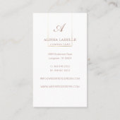 Carte De Visite Rose rose et or - Présentation géométrique des pho (Dos)