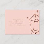 Carte de visite rose Rose géométrique Gold Foil (Dos)