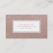 Carte De Visite Rose Rose Gold Sparkle Parties scintillant de maqu (Dos)