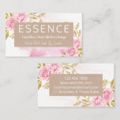 Carte De Visite Rose Rose Kraft Chandelle Soy Melton Savon Et DO-I (Devant / Derrière)