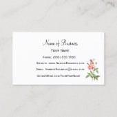 Carte De Visite Rose Rose Minimaliste (Dos)