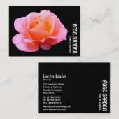 Carte De Visite Rose rose - Noir (Devant / Derrière)