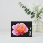 Carte De Visite Rose rose - Noir (Debout devant)
