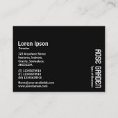 Carte De Visite Rose rose - Noir (Dos)