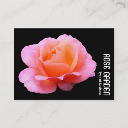 Carte De Visite Rose rose - Noir (Devant)
