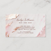 Carte De Visite rose rose or peinture (Dos)