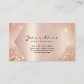 Carte De Visite Rose rose Parties scintillant maquillage Artiste L (Dos)