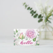 Carte De Visite Rose rose pastel (Debout devant)