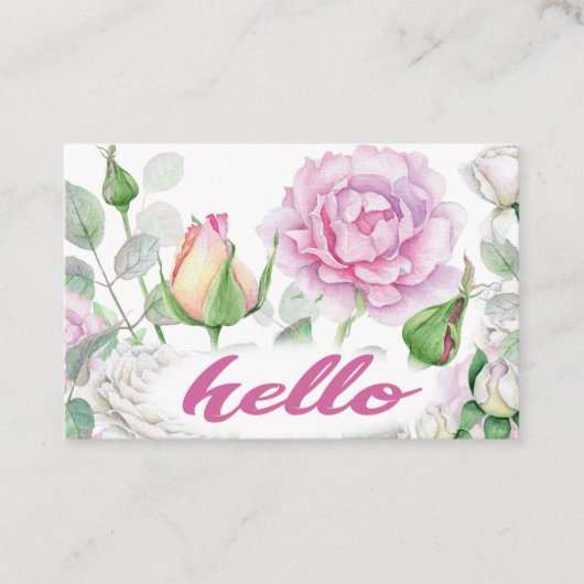 Carte De Visite Rose rose pastel (Devant)