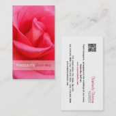 Carte De Visite Rose rose rose (Devant / Derrière)