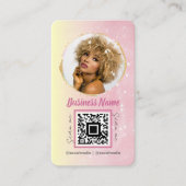 Carte De Visite Rose Rose Rose Gold Parties scintillant Feminin So (Devant)