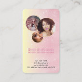 Carte De Visite Rose Rose Rose Gold Parties scintillant Feminin So (Dos)