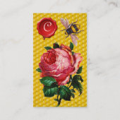 CARTE DE VISITE ROSE ROSE ROSE ROSE ET HONEY ABEE BEEKEEPER ROUGE  (Dos)