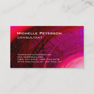 Carte De Visite Rose rose rouge tendance Futuriste Moderne