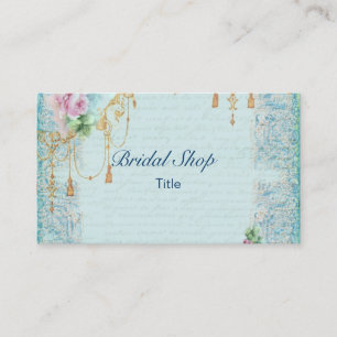 Carte De Visite Rose rose & Tassels Dentelles féminin de l'époque 