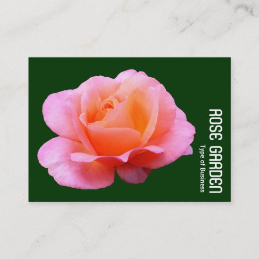 Carte De Visite Rose rose - Vert foncé (Devant)